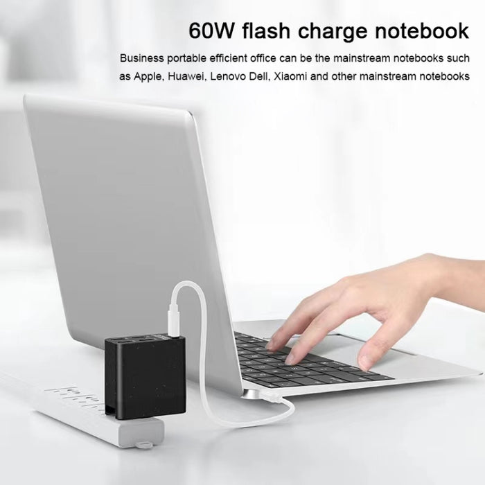 X83 65W Salida USB-C / Type-C + 4 puertos USB HUB PD Cargador, enchufe de EE. UU.