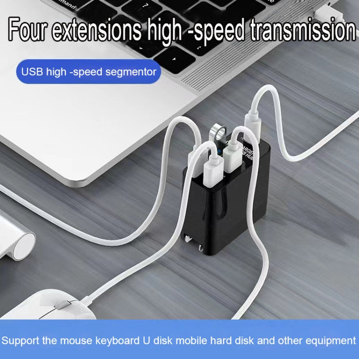 X83 65W Salida USB-C / Type-C + 4 puertos USB HUB PD Cargador, enchufe de EE. UU.