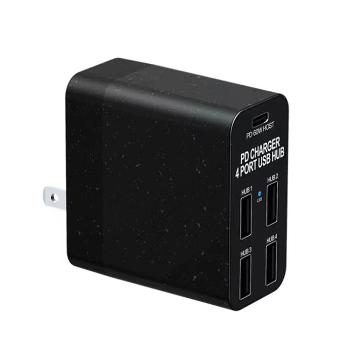X83 65W Salida USB-C / Type-C + 4 puertos USB HUB PD Cargador, enchufe de EE. UU.
