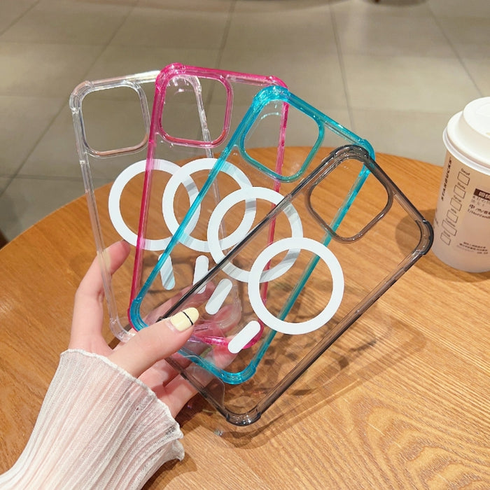 Estuche para teléfono a prueba de golpes MagSafe de acrílico transparente alto