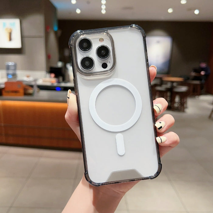Estuche para teléfono a prueba de golpes MagSafe de acrílico transparente alto