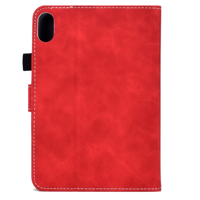 Estuche inteligente de cuero para tableta con textura de piel de vaca