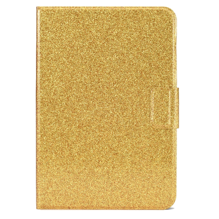 Estuche para tableta de cuero inteligente con polvo de brillo barnizado