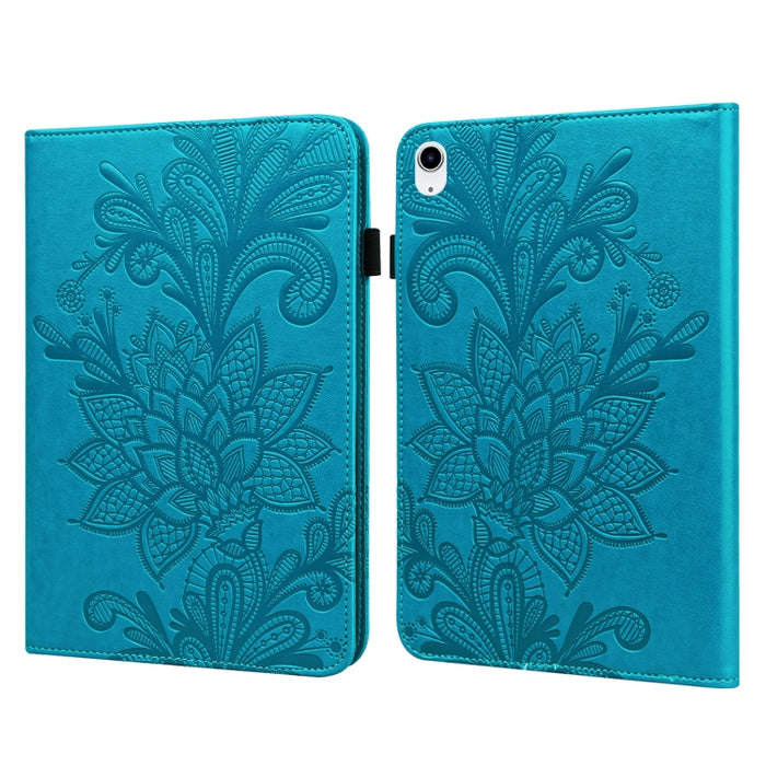 Estuche para tableta de cuero con estampado de flores de encaje