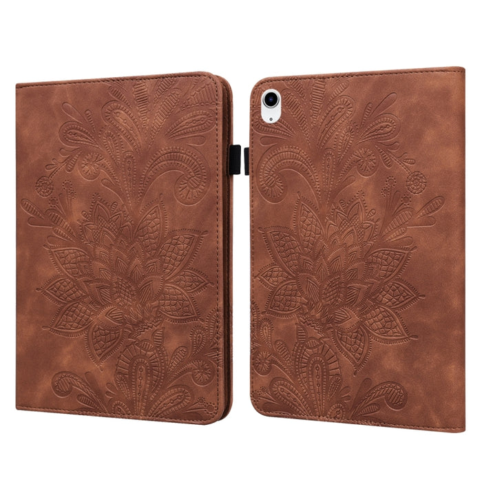Estuche para tableta de cuero con estampado de flores de encaje
