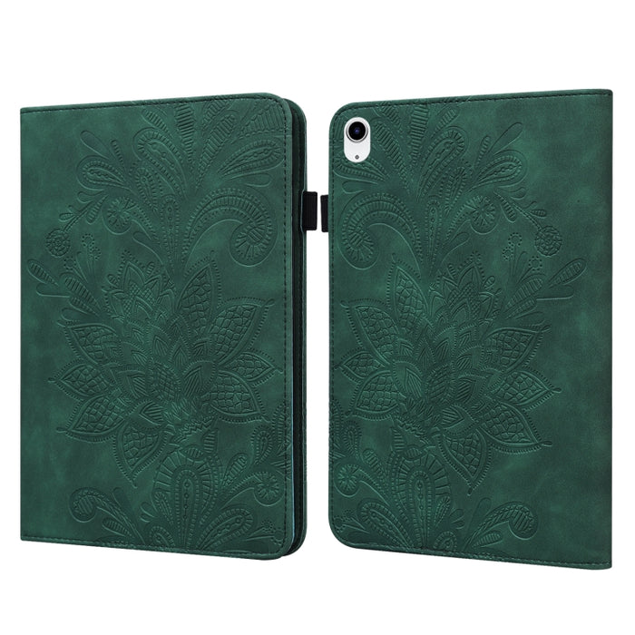 Estuche para tableta de cuero con estampado de flores de encaje