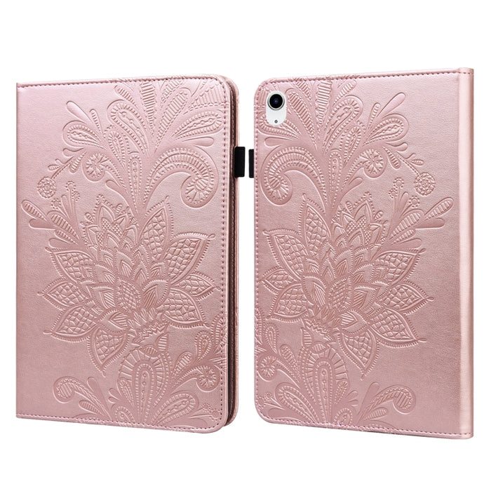 Estuche para tableta de cuero con estampado de flores de encaje