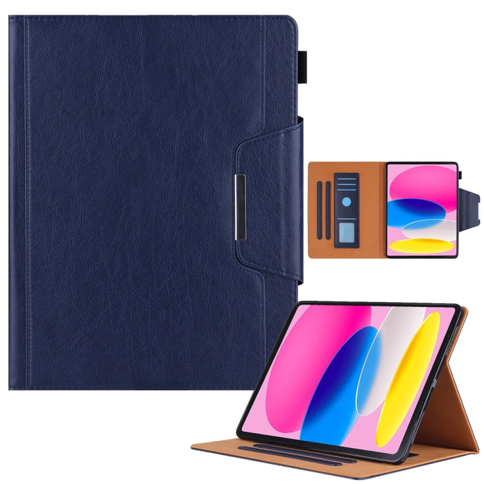 Estuche para tableta inteligente de cuero con hebilla de metal de color sólido