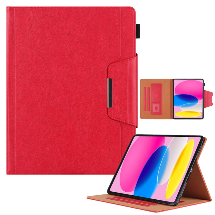 Estuche para tableta inteligente de cuero con hebilla de metal de color sólido