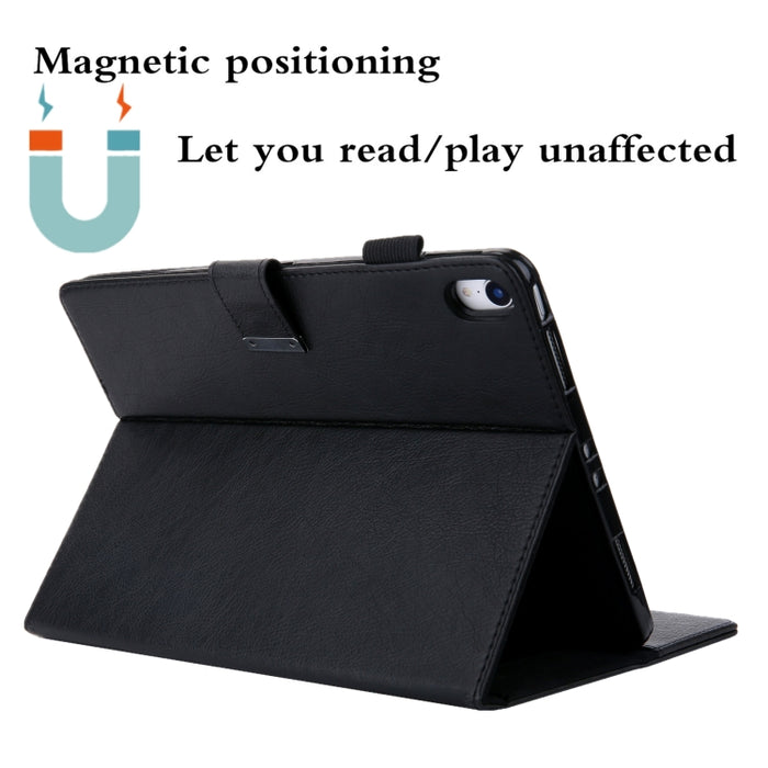 Estuche para tableta inteligente de cuero con hebilla de metal pequeño de color sólido