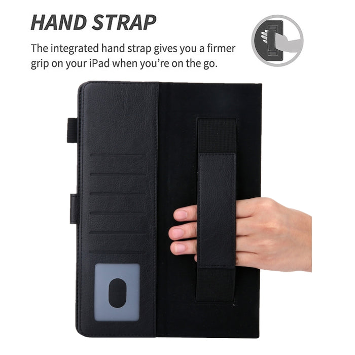 Estuche para tableta inteligente de cuero con hebilla de metal pequeño de color sólido