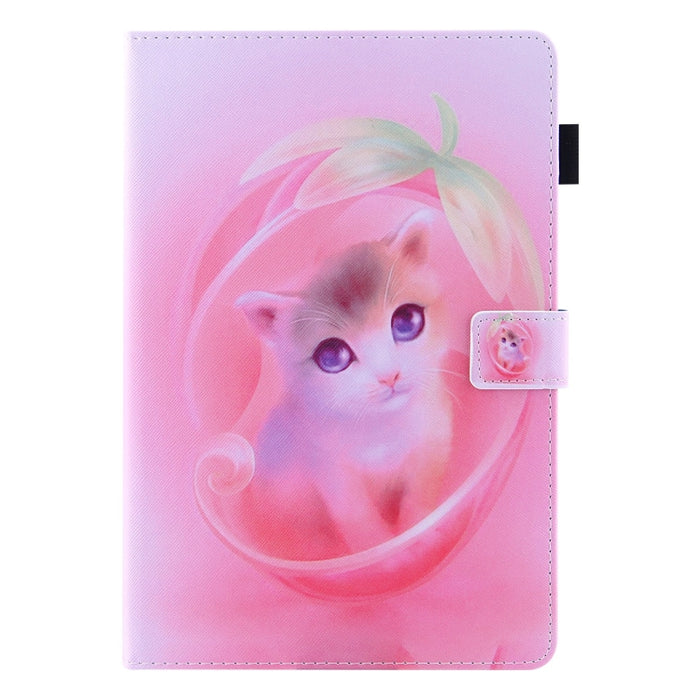 Estuche para tableta inteligente de cuero con dibujo coloreado