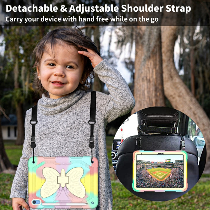 Estuche para tableta resistente y resistente con soporte de mariposa