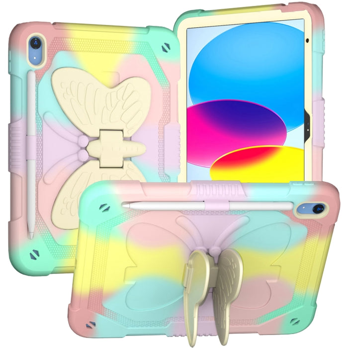 Estuche para tableta resistente y resistente con soporte de mariposa