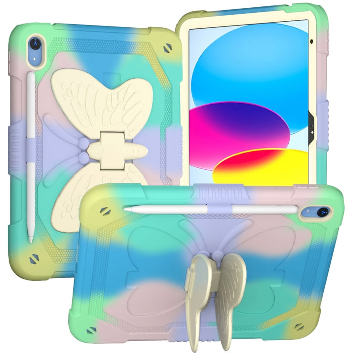 Estuche para tableta resistente y resistente con soporte de mariposa