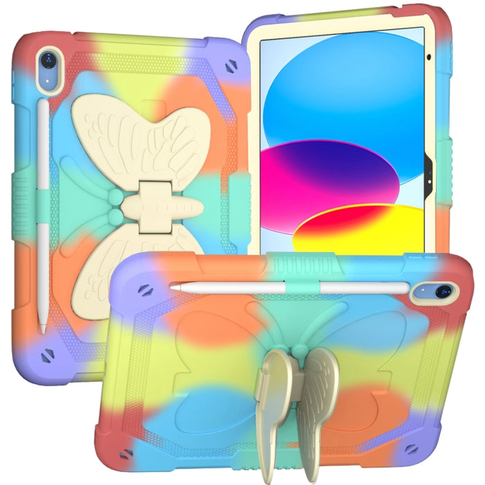 Estuche para tableta resistente y resistente con soporte de mariposa