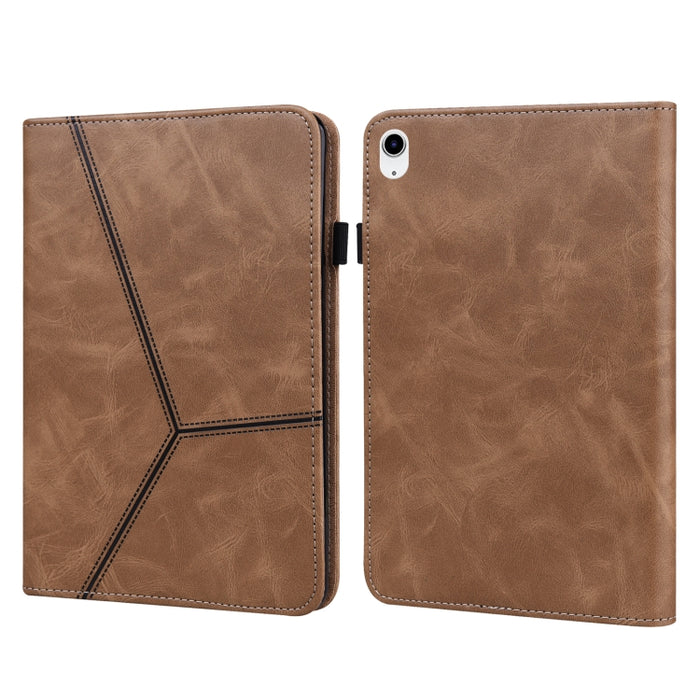 Estuche para tableta de cuero con rayas en relieve de color sólido