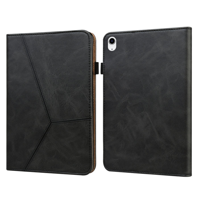 Estuche para tableta de cuero con rayas en relieve de color sólido