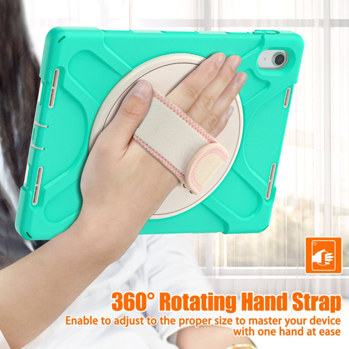 Estuche rígido y resistente para tableta con agarre giratorio y soporte para trabajo pesado