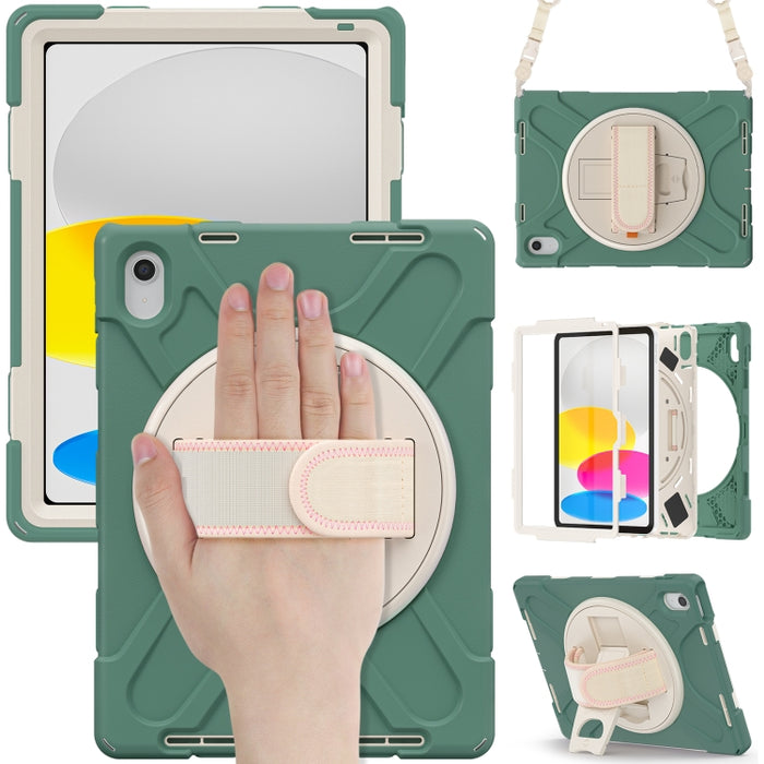Estuche rígido y resistente para tableta con agarre giratorio y soporte para trabajo pesado