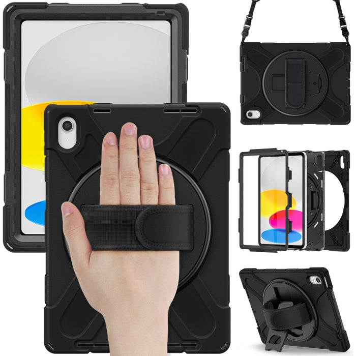 Estuche rígido y resistente para tableta con agarre giratorio y soporte para trabajo pesado