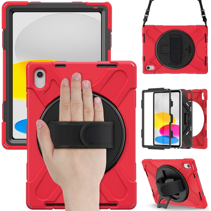 Estuche rígido y resistente para tableta con agarre giratorio y soporte para trabajo pesado