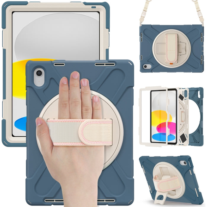 Estuche rígido y resistente para tableta con agarre giratorio y soporte para trabajo pesado