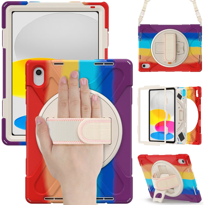 Estuche rígido y resistente para tableta con agarre giratorio y soporte para trabajo pesado