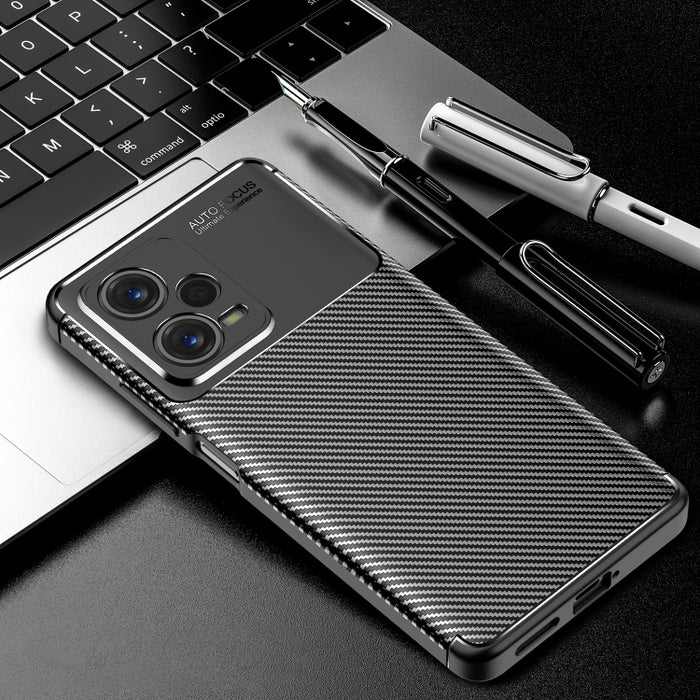 Funda de teléfono TPU a prueba de golpes con textura de fibra de carbono, For Xiaomi Redmi Note 12 China, For Xiaomi Redmi Note 12 Pro 5G China, For Xiaomi Redmi Note 12 Pro+ China