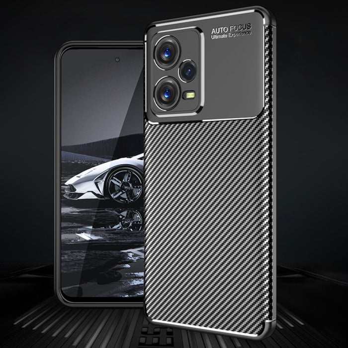 Funda de teléfono TPU a prueba de golpes con textura de fibra de carbono, For Xiaomi Redmi Note 12 China, For Xiaomi Redmi Note 12 Pro 5G China, For Xiaomi Redmi Note 12 Pro+ China