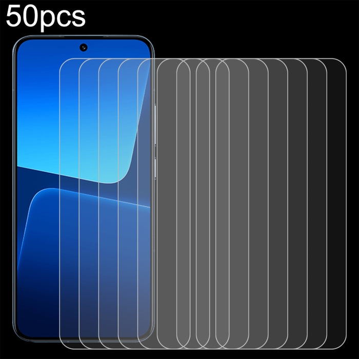 50pcs 0.26mm 9H 2.5D Película de vidrio templado, For Xiaomi 13 (50 PCS)