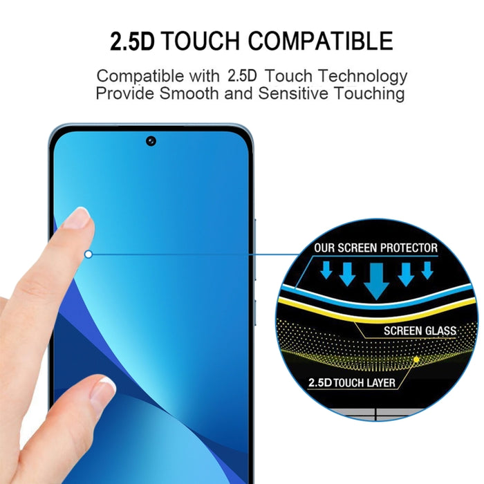 Pegamento completo Protector de pantalla de cubierta completa Película de vidrio templado, For Xiaomi 13 (1 PC)