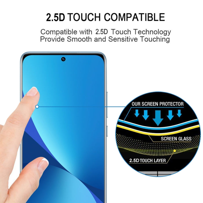 Película de vidrio templado con pegamento de borde de pantalla completa de borde curvo 3D, For Xiaomi 13 Pro (1 PC)