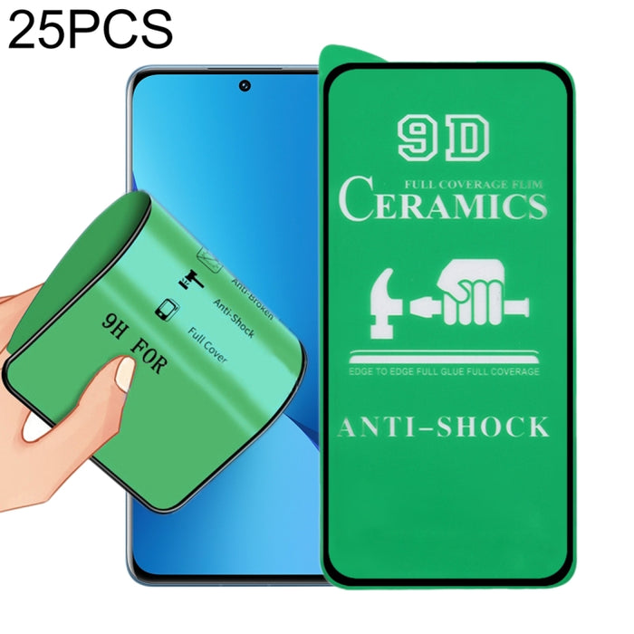 Película de cerámica de pegamento completo de pantalla completa 9D de 25 piezas, For Xiaomi 13 (25 PCS), For Xiaomi 13 Pro (25 PCS)