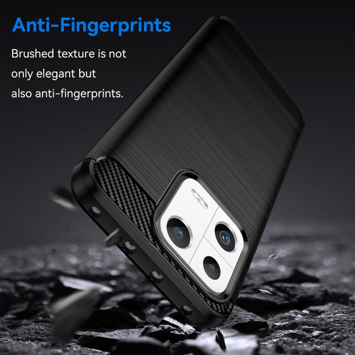 Caja de teléfono TPU de fibra de carbono con textura cepillada, For Xiaomi 13, For Xiaomi 13 Pro