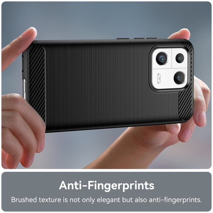 Caja de teléfono TPU de fibra de carbono con textura cepillada, For Xiaomi 13, For Xiaomi 13 Pro