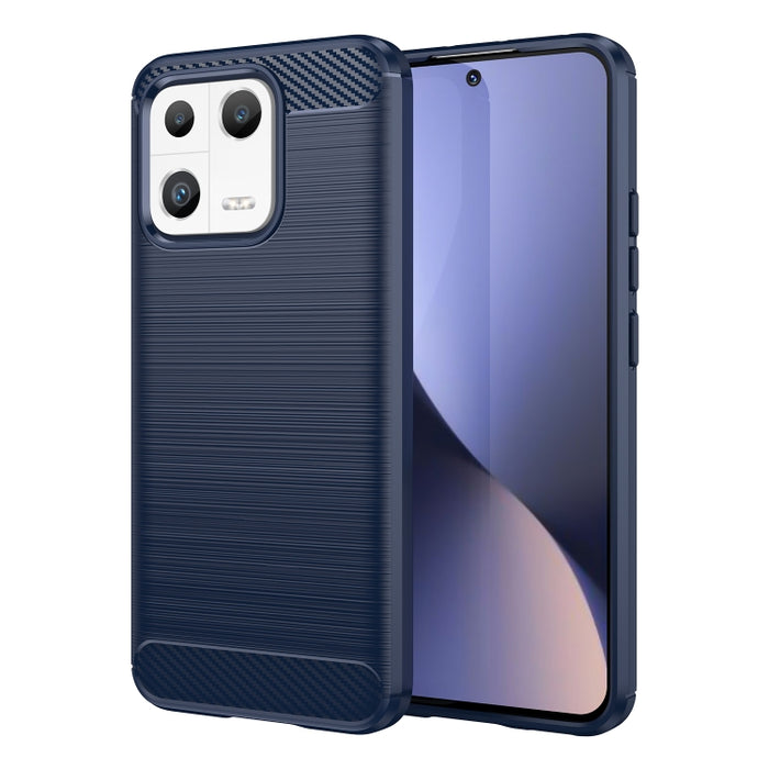 Caja de teléfono TPU de fibra de carbono con textura cepillada, For Xiaomi 13, For Xiaomi 13 Pro