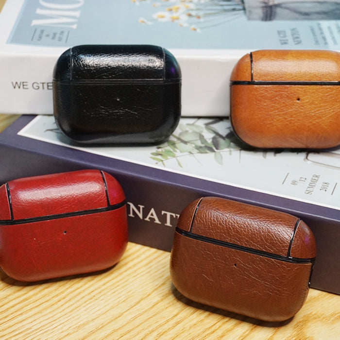 Estuche protector de cuero a prueba de golpes para auriculares inalámbricos con cordón