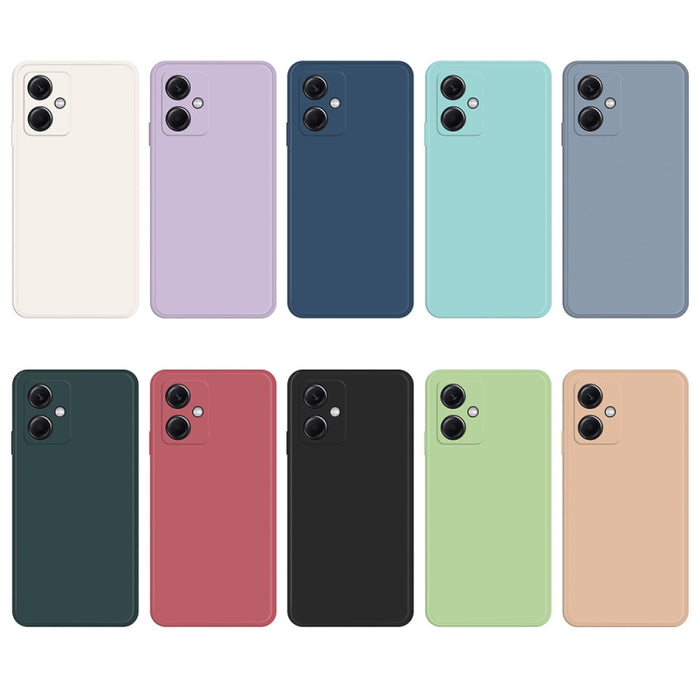 Estuche para teléfono de borde recto de silicona líquida de imitación, For Xiaomi Redmi Note 12 China, For Xiaomi Redmi Note 12 Pro 5G China, For Xiaomi Redmi Note 12 Pro 5G Global, For Xiaomi Redmi Note 12 Pro+ China