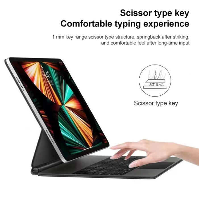 Estuche de cuero para teclado Bluetooth con panel táctil