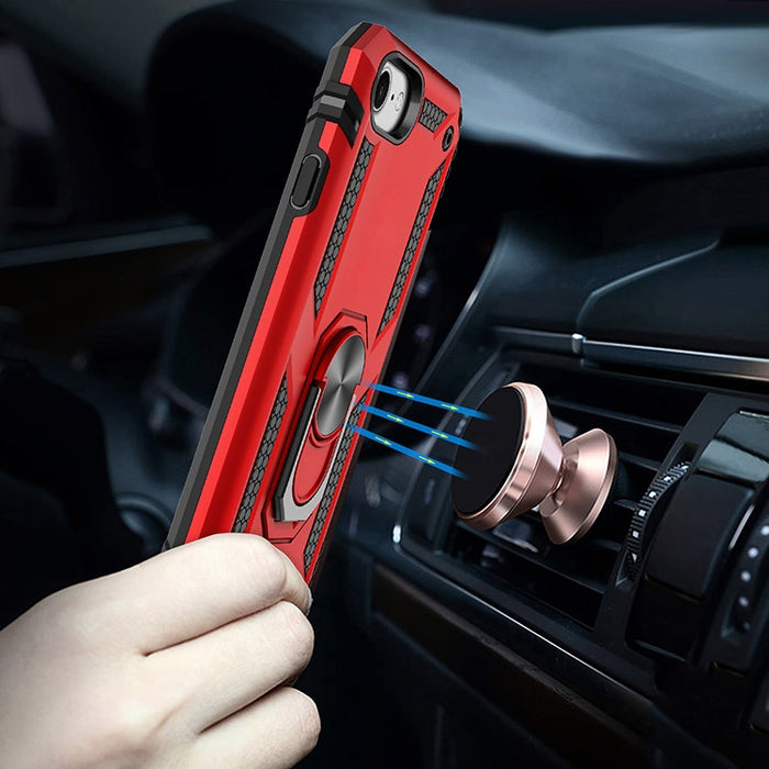 Funda protectora de TPU + PC a prueba de golpes con soporte giratorio de 360 grados, For iPhone SE 2022 / SE 2020