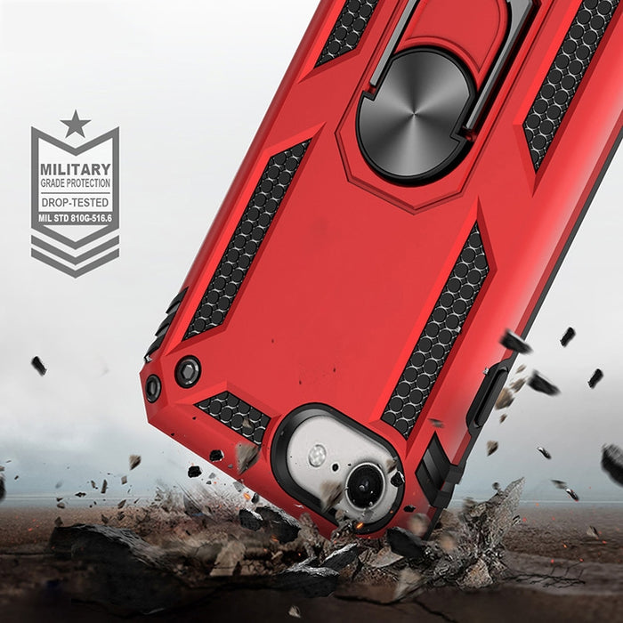 Funda protectora de TPU + PC a prueba de golpes con soporte giratorio de 360 grados, For iPhone SE 2022 / SE 2020
