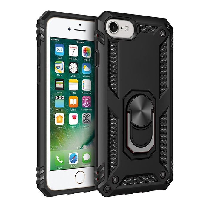 Funda protectora de TPU + PC a prueba de golpes con soporte giratorio de 360 grados, For iPhone SE 2022 / SE 2020