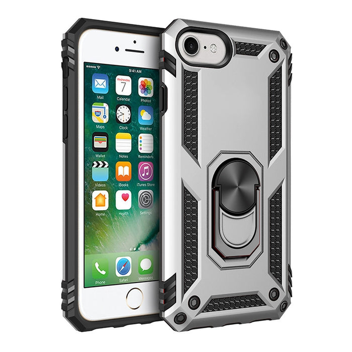 Funda protectora de TPU + PC a prueba de golpes con soporte giratorio de 360 grados, For iPhone SE 2022 / SE 2020