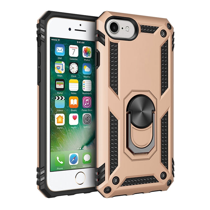 Funda protectora de TPU + PC a prueba de golpes con soporte giratorio de 360 grados, For iPhone SE 2022 / SE 2020