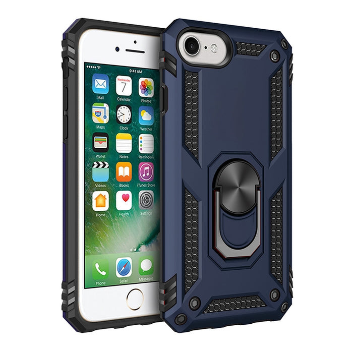Funda protectora de TPU + PC a prueba de golpes con soporte giratorio de 360 grados, For iPhone SE 2022 / SE 2020