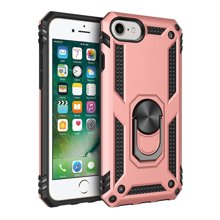 Funda protectora de TPU + PC a prueba de golpes con soporte giratorio de 360 grados, For iPhone SE 2022 / SE 2020