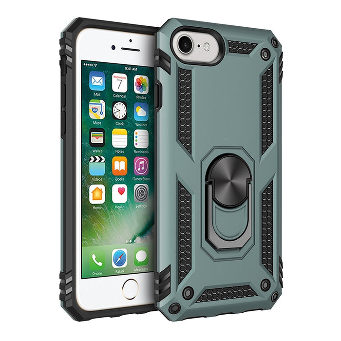 Funda protectora de TPU + PC a prueba de golpes con soporte giratorio de 360 grados, For iPhone SE 2022 / SE 2020