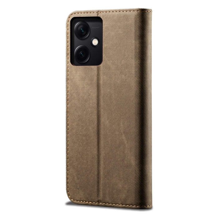 Estuche para teléfono de cuero con textura de mezclilla, For Xiaomi Redmi Note 12 China, For Xiaomi Redmi Note 12 Pro 5G China, For Xiaomi Redmi Note 12 Pro+ China