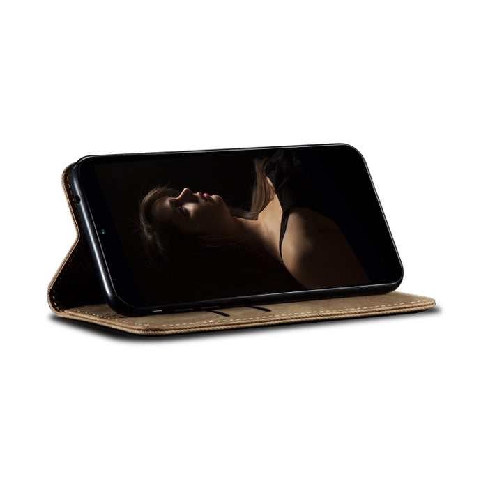 Estuche para teléfono de cuero con textura de mezclilla, For Xiaomi Redmi Note 12 China, For Xiaomi Redmi Note 12 Pro 5G China, For Xiaomi Redmi Note 12 Pro+ China